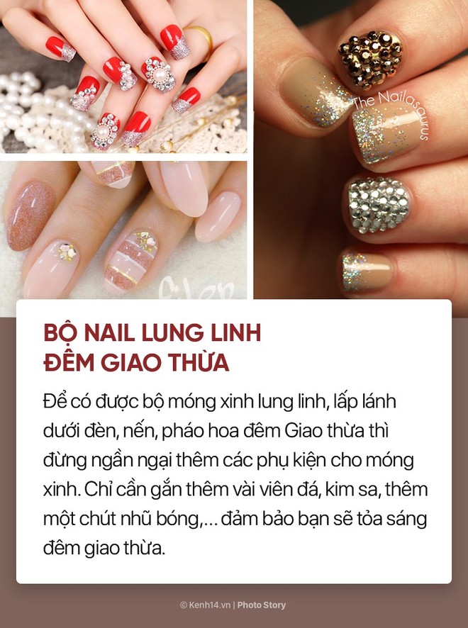 Những mẫu nail xinh bạn có thể thử trong dịp Tết này - Ảnh 9.