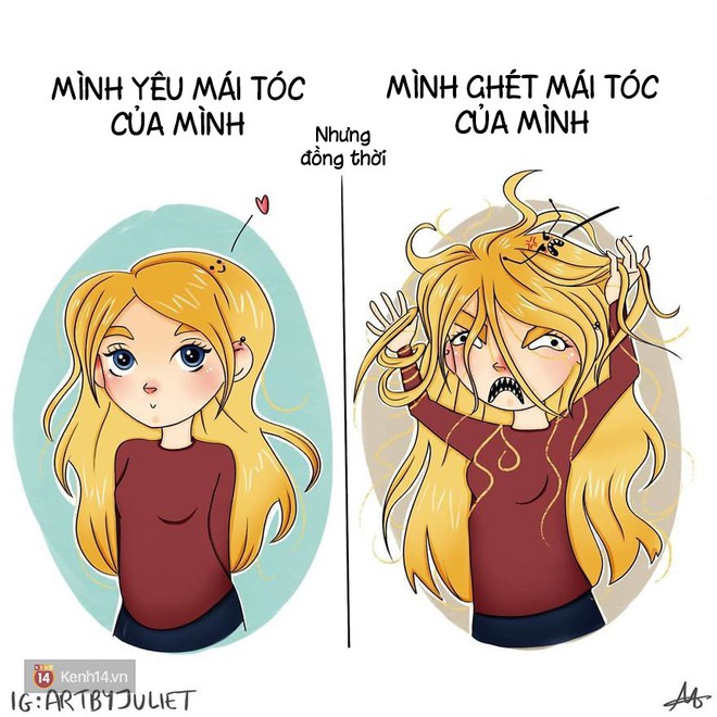 Bộ tranh: Một năm đồng nghĩa với 365 ngày con gái tự... làm khổ mình - Ảnh 1.