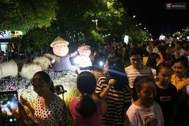 Đường hoa Nguyễn Huệ rực rỡ trong đêm khai mạc, hàng ngàn người chen nhau vào du xuân - Ảnh 16.