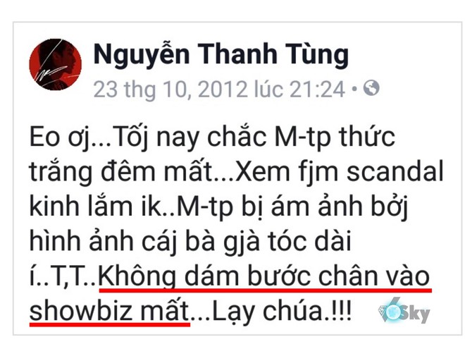 Ch&agrave;o Sơn T&ugrave;ng M-TP của năm 2012, kh&ocirc;ng biết Sơn T&ugrave;ng c&oacute; c&ograve;n sợ showbiz nữa kh&ocirc;ng ta? - Ảnh 2.