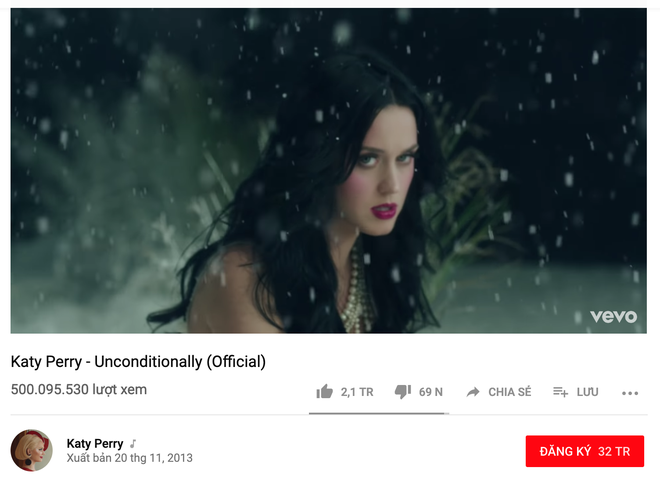 Katy Perry có thêm một MV nữa cán mốc nửa tỷ view, nâng tổng số hiện tại là... - Ảnh 1.