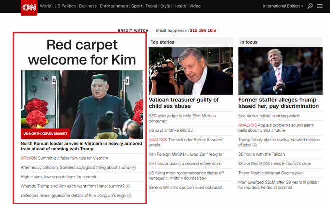 Báo chí quốc tế rầm rộ đưa tin về thượng đỉnh Mỹ - Triều diễn ra tại Hà Nội - Ảnh 1.