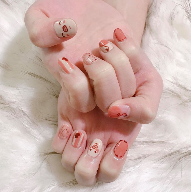 Chùm ảnh: Năm Hợi phải làm nail con heo thì ăn Tết mới ngon - Ảnh 3.