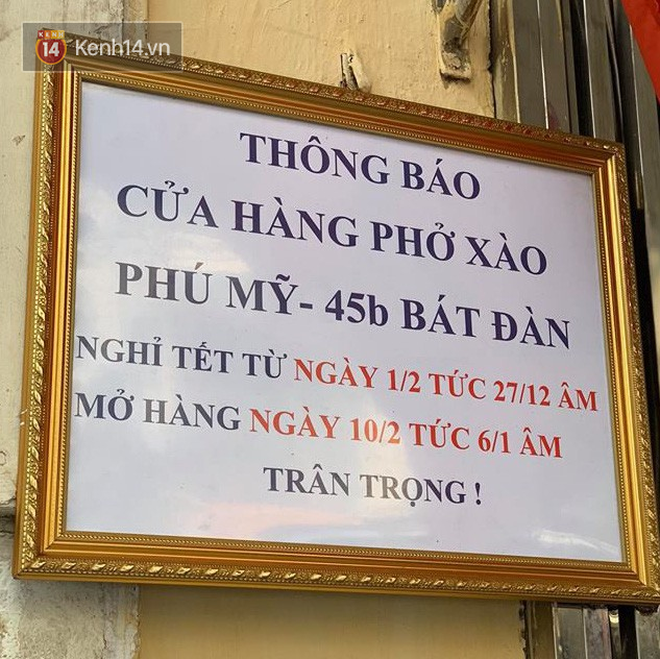 Xem ngay lịch mở Tết 40 hàng quán bình dân có tiếng ở Hà Nội: có nơi ăn Tết đến cả tháng trời - Ảnh 15.
