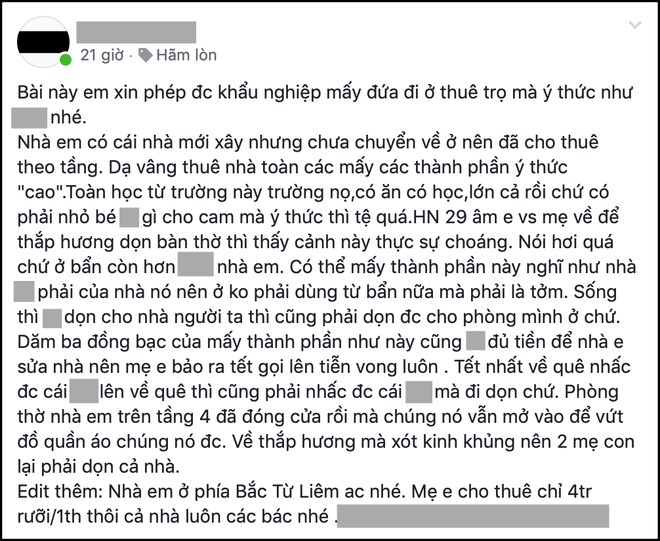 Đến thắp hương cuối năm, chủ nhà trọ sốc tận óc khi chứng kiến nhà vệ sinh ố vàng, tường bếp mốc xanh do người thuê vô ý thức - Ảnh 1.