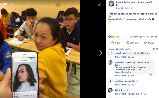Bị bạn b&oacute;c ảnh kh&aacute;c biệt l&uacute;c đi học v&agrave; khi l&ecirc;n Instagram, nạn nh&acirc;n thốt ra 1 c&acirc;u l&agrave;m ai cũng cười b&ograve; - Ảnh 1.