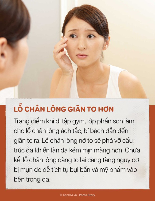 Make up đến ph&ograve;ng gym tưởng xinh đẹp hơn nhưng lại v&ocirc; t&igrave;nh g&acirc;y phản t&aacute;c dụng - Ảnh 5.