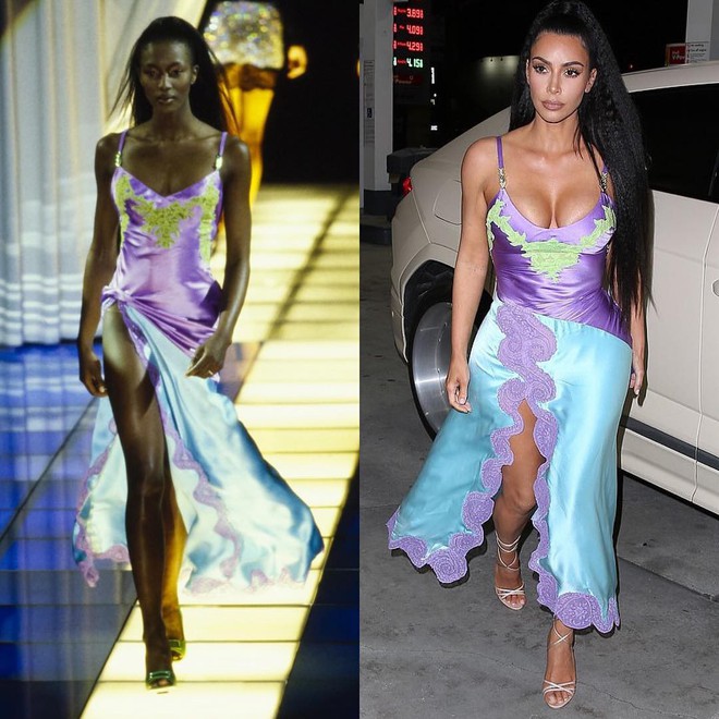 Kim Kardashian liên tiếp copy lại phong cách của Naomi Campbell nhưng lại đem đến ấn tượng hoàn toàn khác - Ảnh 1.