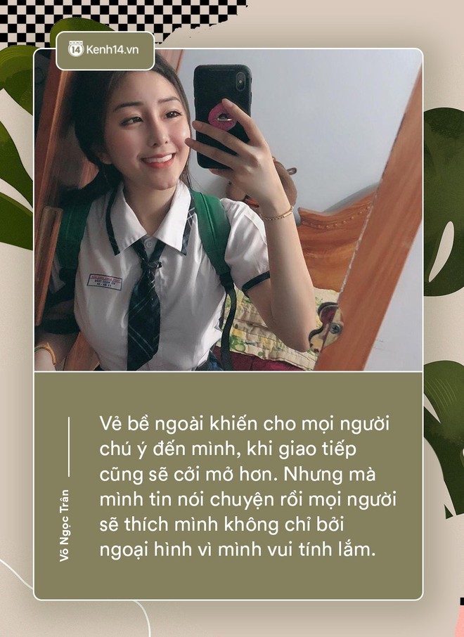 Võ Ngọc Trân - nữ sinh cấp 3 đang hot nhất Sài Gòn: Không cần người đẹp trai và quá giàu có, vì mình có thể kiếm được tiền - Ảnh 1.
