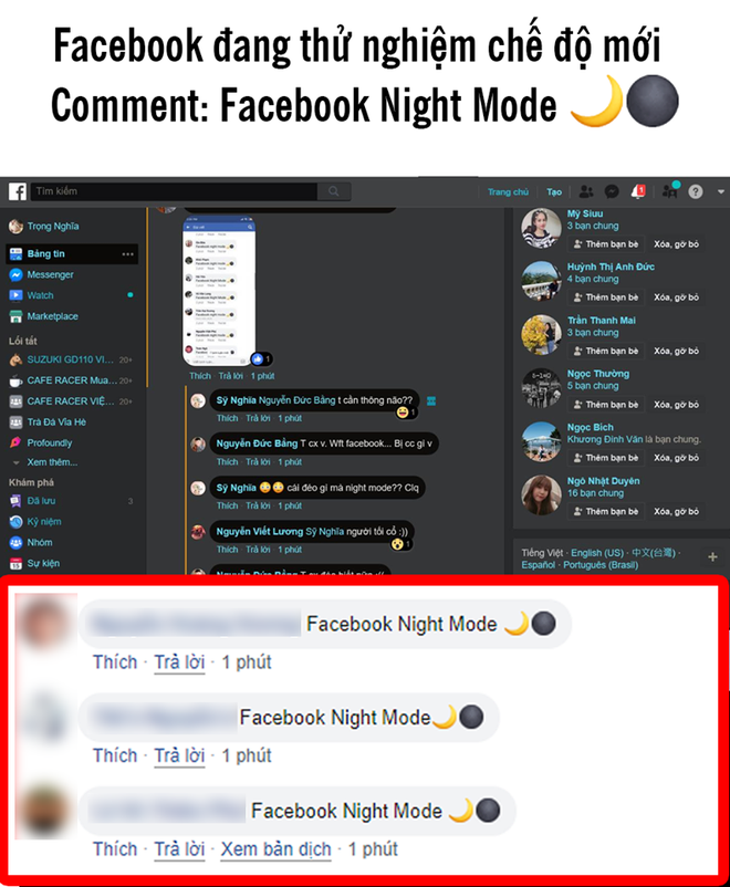 Lật mặt trò lừa Facebook Night Mode dân mạng Việt tin sái cổ: Có thể làm được, nhưng không phải bằng comment! - Ảnh 1.