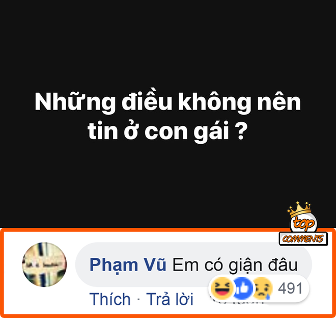 D&acirc;n mạng mở cuộc b&igrave;nh chọn những điều kh&ocirc;ng n&ecirc;n tin ở con g&aacute;i, v&agrave; c&acirc;u n&oacute;i n&agrave;y đứng top 1 - Ảnh 1.