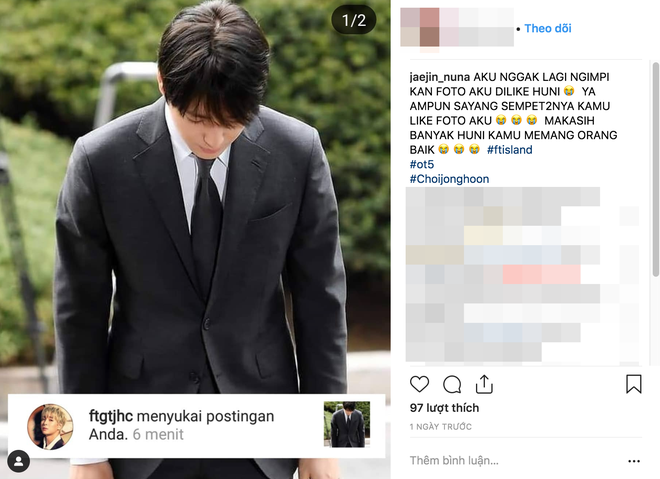 Sau 21 tiếng bị thẩm vấn, Choi Jong Hoon vẫn thản nhiên like dạo trên instagram như chưa từng có bê bối xảy ra - Ảnh 5.