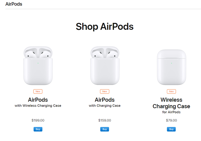 Airpods 2 best sale sạc không dây