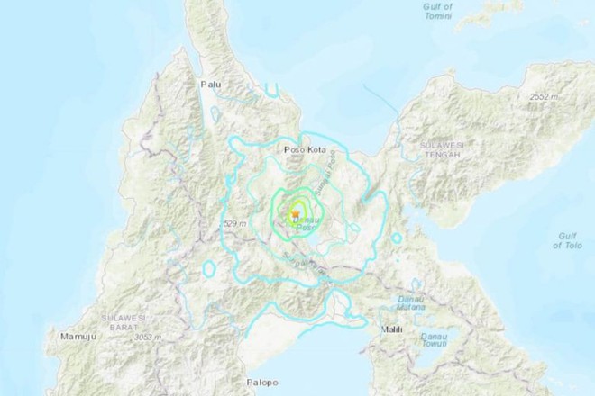 Động đất 5,4 độ làm ​rung chuyển đảo Sulawesi của Indonesia  - Ảnh 1.