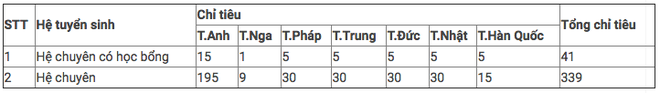Chỉ tiêu tuyển sinh vào lớp 10 năm 2019 tại trường THPT Chuyên Ngoại ngữ - Ảnh 3.
