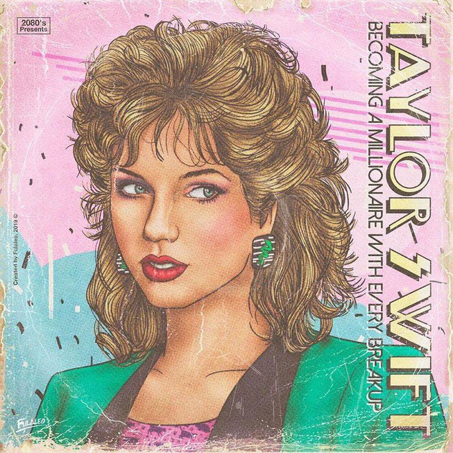 Đưa Taylor Swift, Justin Bieber... cùng loạt sao về quá khứ của những năm 80, bìa album của họ trông sẽ như thế nào? - Ảnh 1.