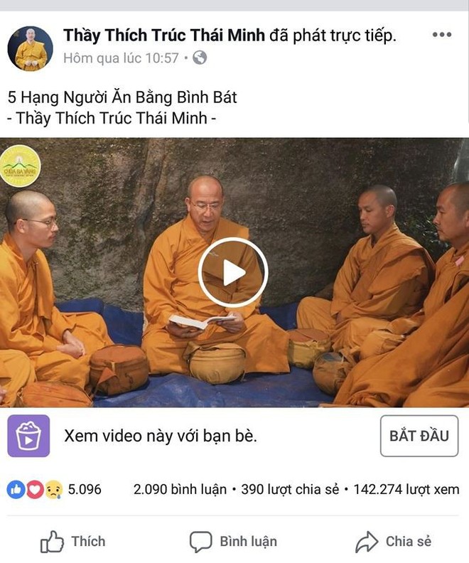 Trụ trì Ba Vàng vẫn đăng đàn facebook, gặp khách tăng ở chùa sau bị kỷ luật - Ảnh 3.