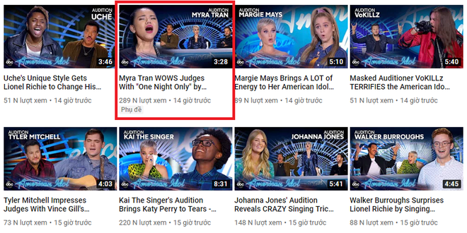 Minh Như sau phần thi gây bão tại American Idol: Lượt view YouTube nhanh chóng dẫn đầu tập 1 - Ảnh 3.