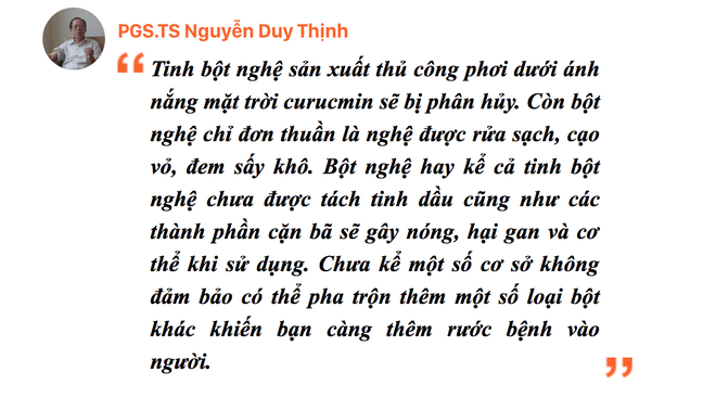 Dùng bột nghệ sai cách, nhiều người rước bệnh vào thân - Ảnh 6.