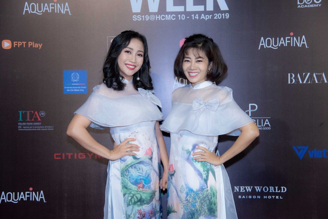 Mai Phương tái xuất rạng rỡ, diện áo dài đôi cùng Ốc Thanh Vân trên thảm đỏ Aquafina Vietnam International Fashion Week - Ảnh 3.