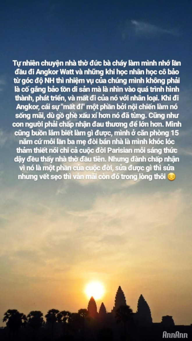 Giới trẻ Việt đồng loạt đăng status xót xa khi thấy Nhà thờ Đức Bà Paris cháy: “Cuộc hẹn với nước Pháp đã không còn vẹn nguyên!” - Ảnh 23.