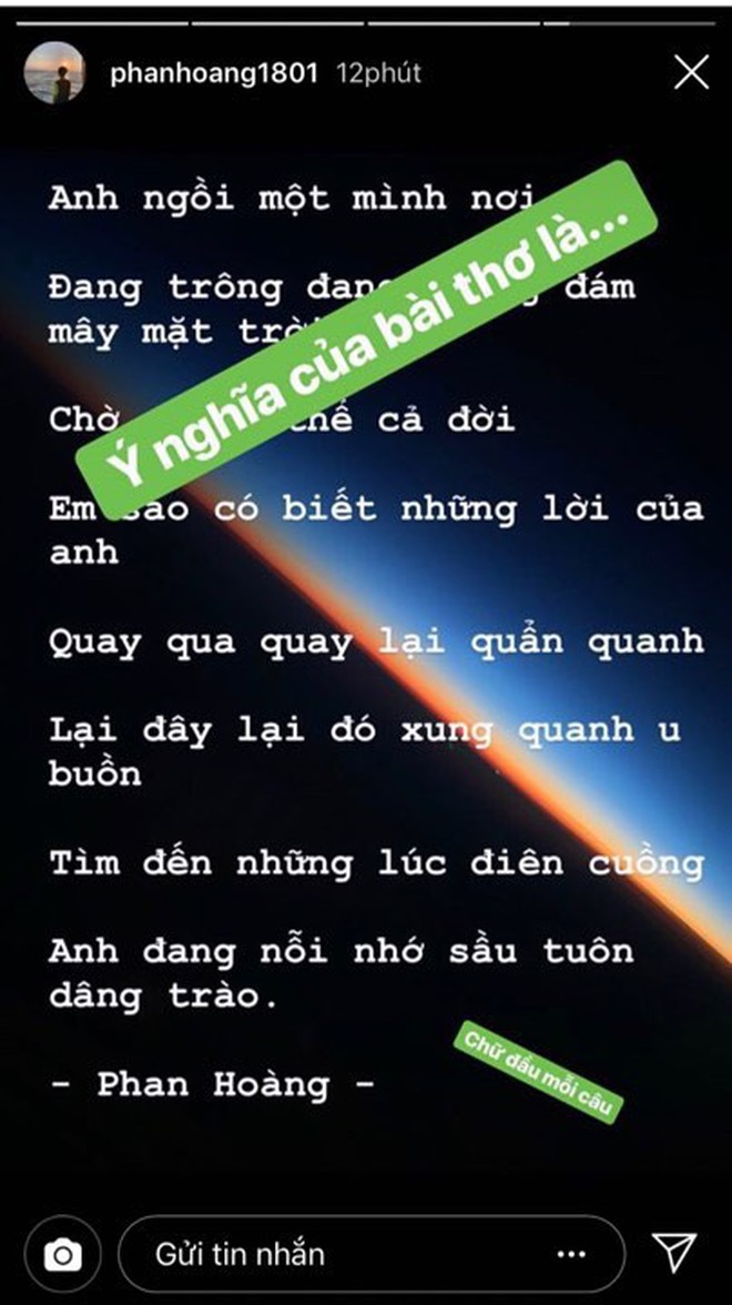 Bị đồn chia tay bạn g&#225;i xinh đẹp n&#234;n thất t&#236;nh l&#224;m thơ, Phan Ho&#224;ng “lật mặt” khi c&#243; người hỏi thăm: C&#243; chuyện g&#236; để buồn? - Ảnh 3.