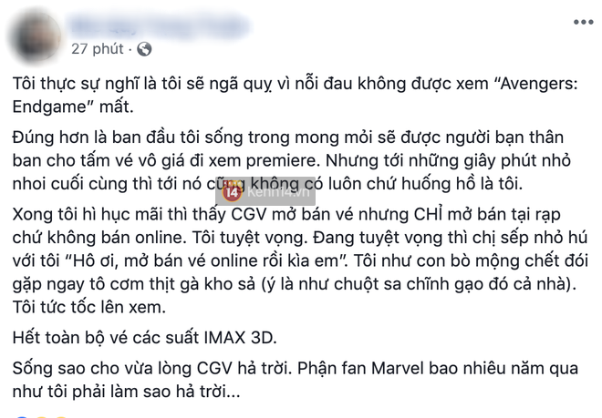 Đã xuất hiện phe vé chợ đen cho Avengers: Endgame tại Việt Nam: Nè em gái, một vé là 300! - Ảnh 6.
