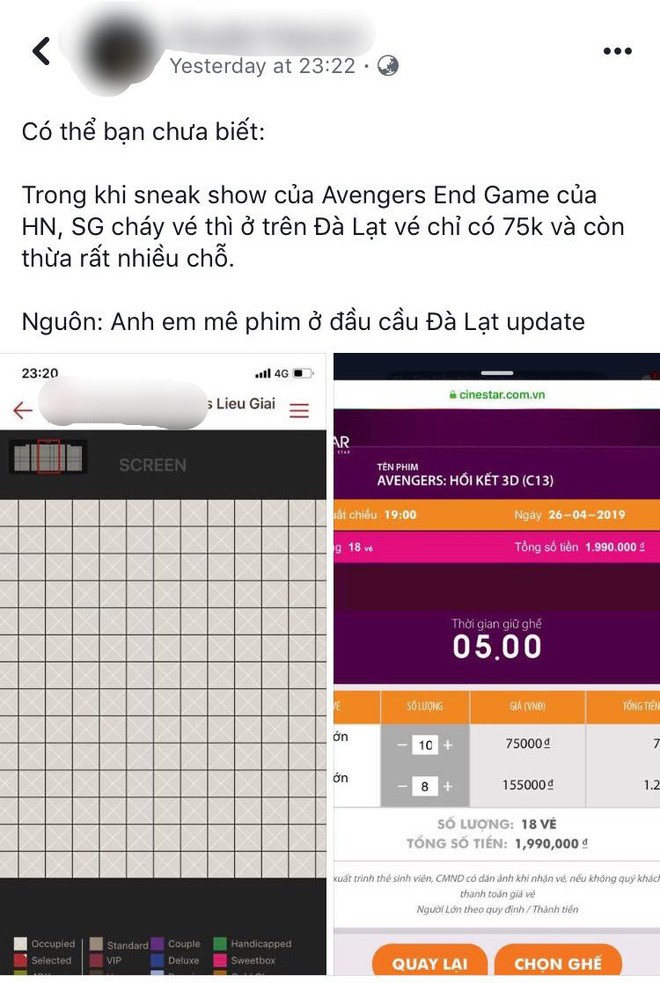 Cuộc chiến vé Endgame: Cả thế giới bất chấp vung tiền mua bằng được, fan Việt thì lên... Đà Lạt săn vé rẻ - Ảnh 6.