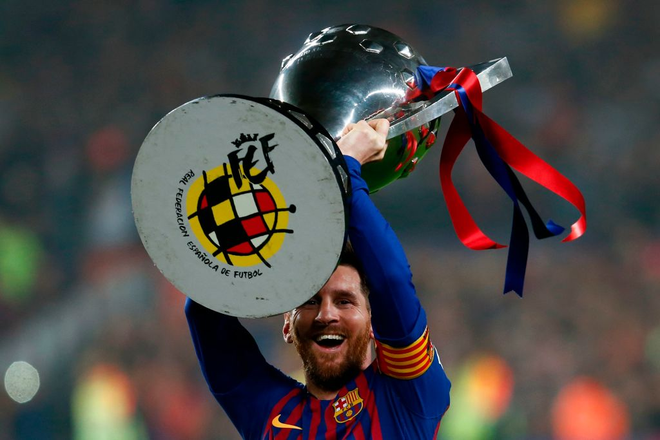 Messi lại hóa siêu anh hùng, Barcelona nâng cúp vô địch La Liga trước 3 vòng đấu - Ảnh 8.
