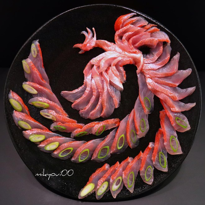 Nghệ thuật sashimi Nhật Bản độc đáo đến mức nhìn thoáng qua không ai nghĩ tác phẩm này được làm từ cá - Ảnh 3.
