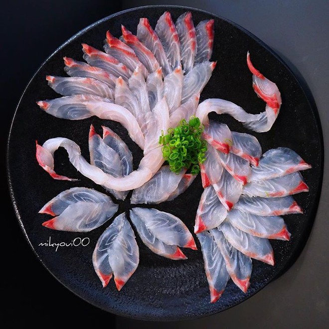 Nghệ thuật sashimi Nhật Bản độc đáo đến mức nhìn thoáng qua không ai nghĩ tác phẩm này được làm từ cá - Ảnh 4.