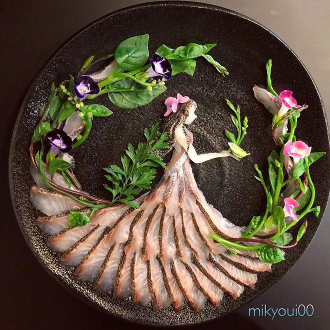 Nghệ thuật sashimi Nhật Bản độc đáo đến mức nhìn thoáng qua không ai nghĩ tác phẩm này được làm từ cá - Ảnh 5.