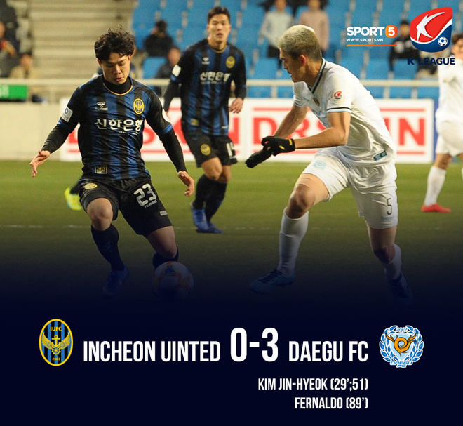 Incheon United 0-3 Daegu FC: Đội nhà thua đậm trong trận đầu tiên Công Phượng đá chính tại K.League - Ảnh 2.