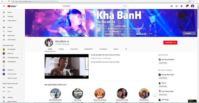 Cơ quan quản lý đề nghị khóa, kênh YouTube của Khá Bảnh vẫn hoạt động - Ảnh 1.