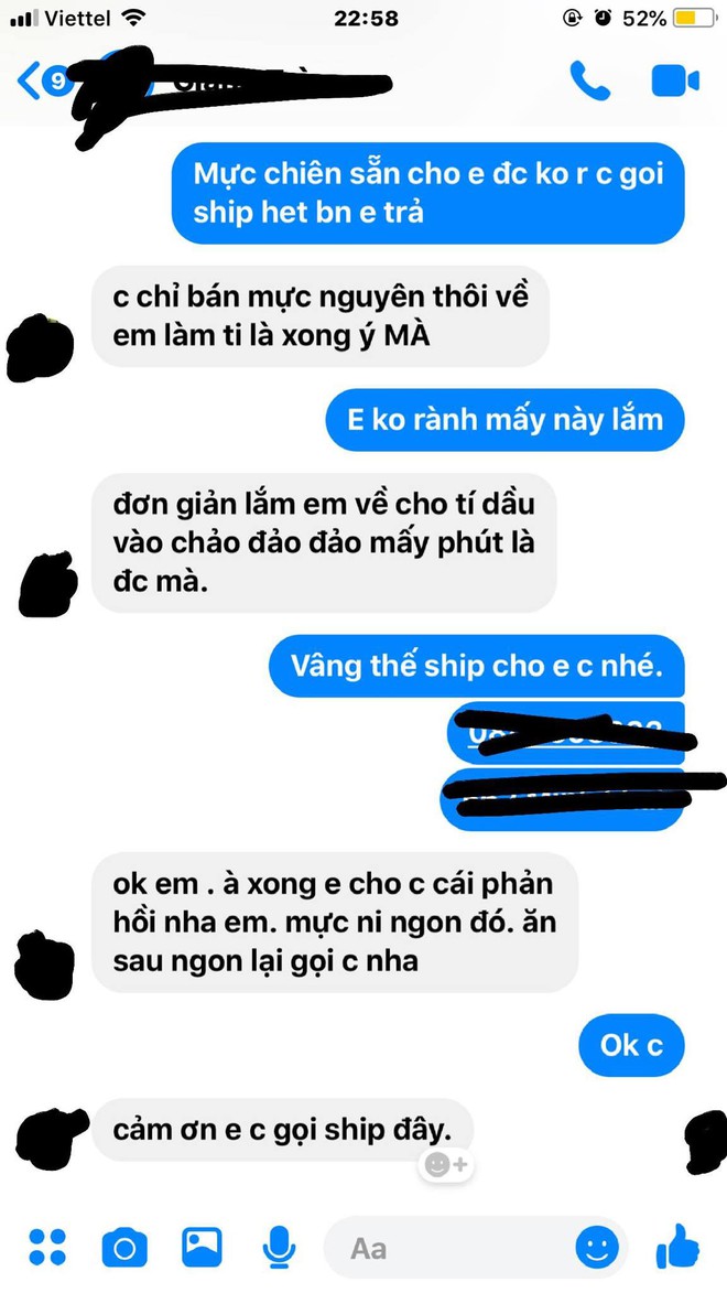 Làm đúng theo hướng dẫn cứ cho vào đảo vài phút là được, cô nàng chế biến ra món mực chiên bóng đêm khiến ai cũng phì cười - Ảnh 1.