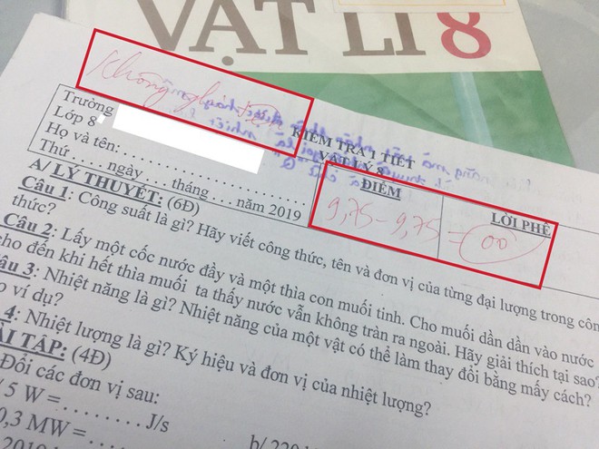 Bài kiểm tra bị trừ 9,75 điểm vì quên không ghi tên gây tranh cãi trên MXH: Cô giáo cứng nhắc hay học trò sai? - Ảnh 1.