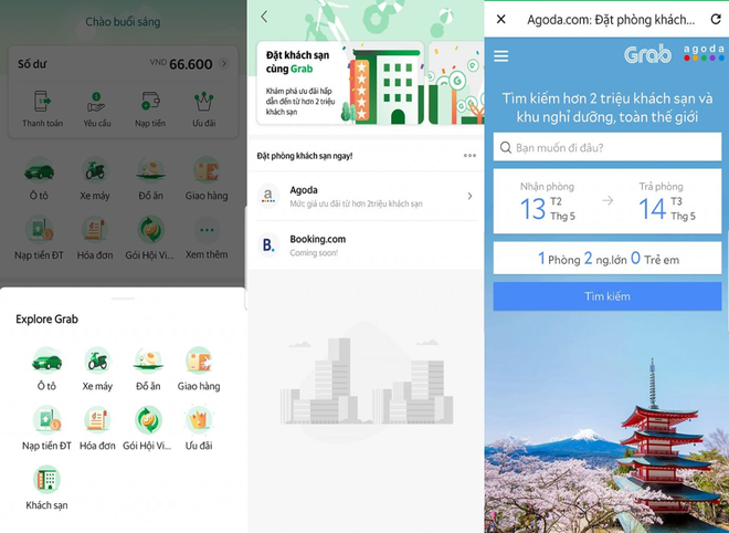 Đ&atilde; c&oacute; thể đặt ph&ograve;ng kh&aacute;ch sạn tại Agoda v&agrave; Booking.com trực tiếp tr&ecirc;n ứng dụng Grab - Ảnh 2.