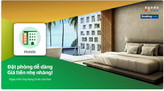 Đã có thể đặt phòng khách sạn tại Agoda và Booking.com trực tiếp trên ứng dụng Grab - Ảnh 1.