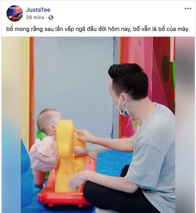 T&igrave;nh cha con chắc c&oacute; bền l&acirc;u: Được giao nhiệm vụ tr&ocirc;ng con, Justatee ngồi ngay cạnh m&agrave; cũng để con g&aacute;i ng&atilde; lăn ra được - Ảnh 5.