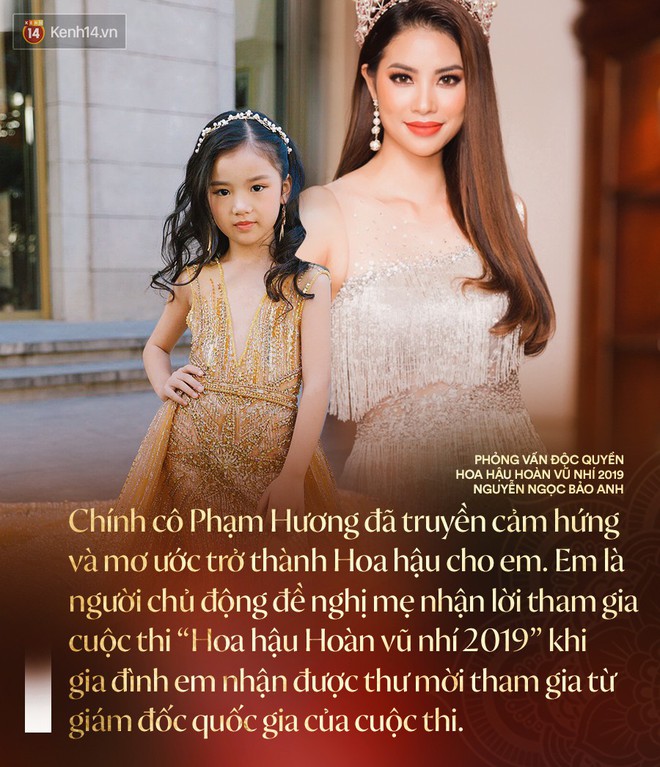 “Hoa hậu Hoàn vũ nhí 2019” Bảo Anh sau đăng quang: Cô Phạm Hương đã truyền cảm hứng để đi thi từ năm 3 tuổi - Ảnh 2.