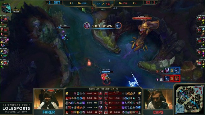 SKT T1 2-3 G2 Esports (bán kết MSI 2019): Giang Văn Cốt và đồng đội giành quyền vào chung kết theo cách kịch tính nhất có thể - Ảnh 13.