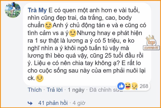 Ph&aacute;t hiện bạn trai hot boy lương chỉ... 5 triệu/th&aacute;ng, c&ocirc; g&aacute;i đ&ograve;i chia tay th&igrave; d&acirc;n mạng x&uacute;m v&agrave;o tranh c&atilde;i: Sống vậy l&agrave; thực dụng hay thực tế? - Ảnh 1.