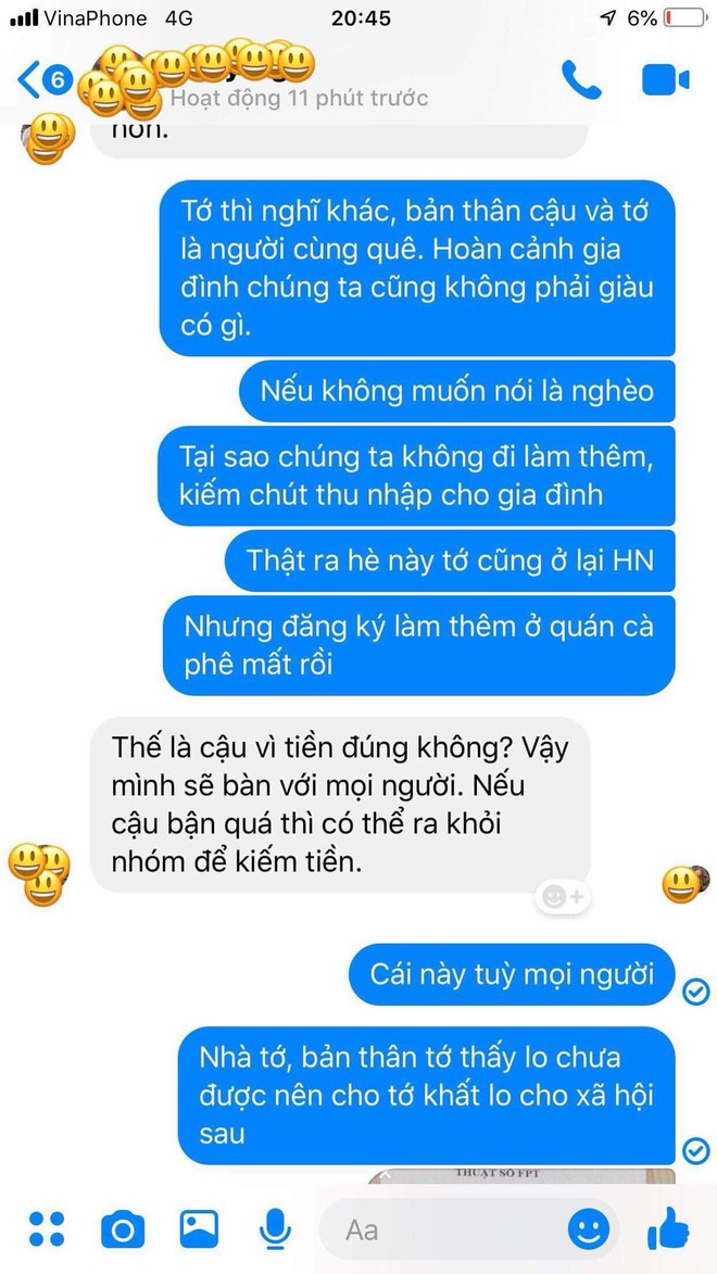 Bận đi làm thêm bị đuổi ra khỏi nhóm tình nguyện nữ sinh còn bị trưởng nhóm mắng là vì tiền, không vì cái chung - Ảnh 3.