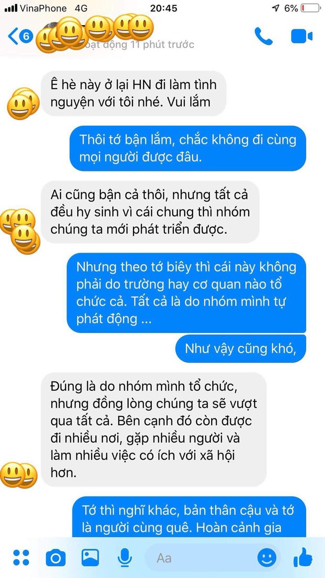 Bận đi làm thêm bị đuổi ra khỏi nhóm tình nguyện nữ sinh còn bị trưởng nhóm mắng là vì tiền, không vì cái chung - Ảnh 2.