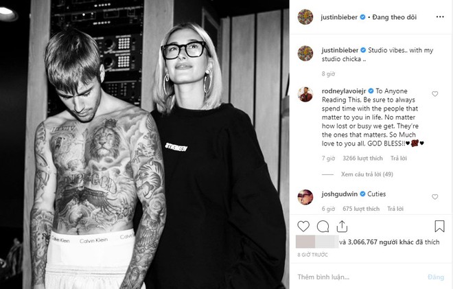 Sau hơn 1 tháng mới đăng ảnh cùng Hailey, Justin Bieber lập tức khiến fan thòng tim vì một hành động - Ảnh 4.