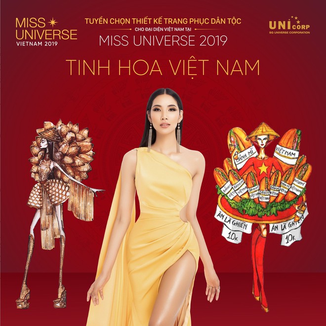 Sau bộ trang phục bánh mì quốc dân của H’Hen Niê, liệu tân hoa hậu Hoàng Thuỳ có cơ hội diện cà phê sữa và mì quảng lên sân khấu? - Ảnh 3.