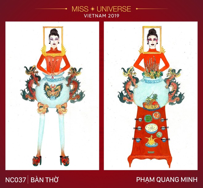 Thiết kế Bàn thờ thi phần trang phục để Hoàng Thuỳ dự Miss Universe 2019 đang khiến dân tình cạn hết lời! - Ảnh 1.