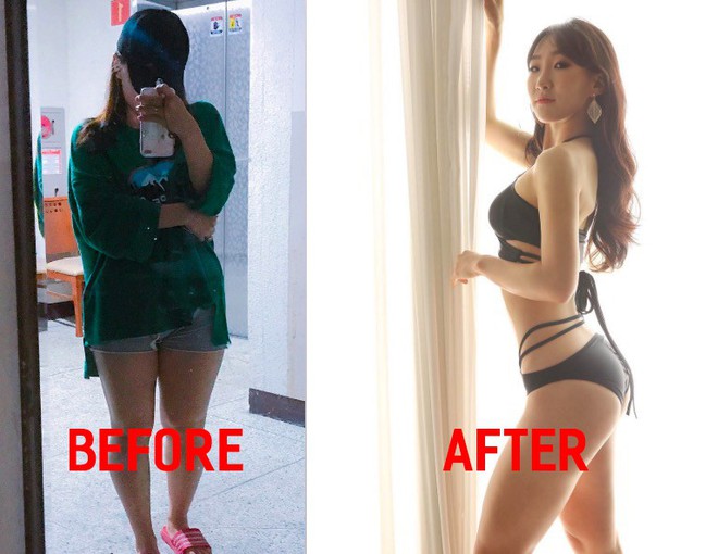 Cô gái Hàn Quốc gây bất ngờ với màn Before - After quá đỉnh, giảm tới 12kg và lột xác hoàn toàn - Ảnh 1.