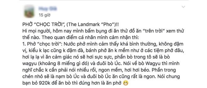 Đã có người dám thử phở 920k và đây là nhận xét sau khi ăn bát phở chọc trời - Ảnh 4.