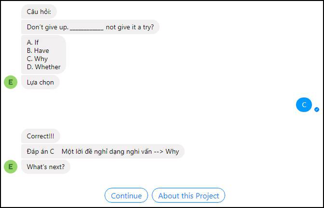 Nam sinh 2001 làm bot Messenger dạy thi Đại học free, vừa chat vừa ôn 6000 câu trắc nghiệm - Ảnh 3.